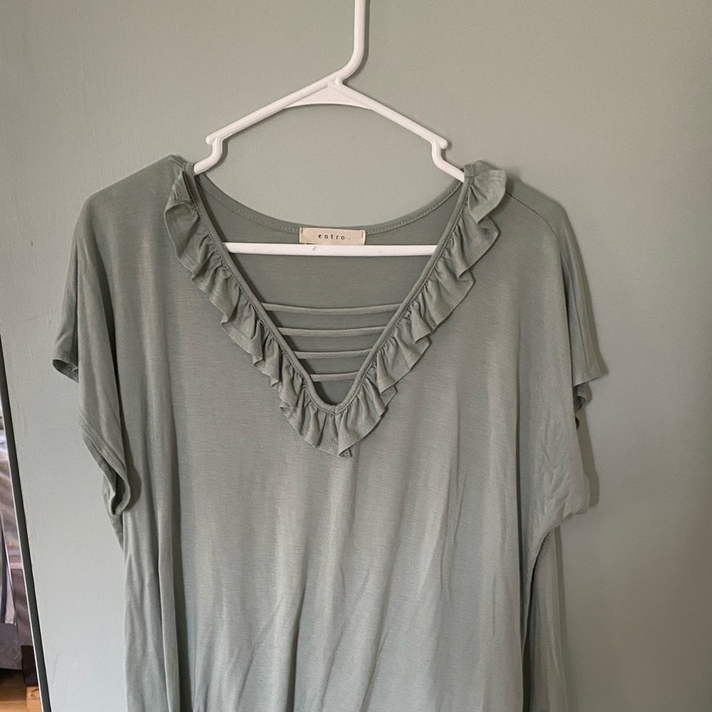 Mint green shirt :)